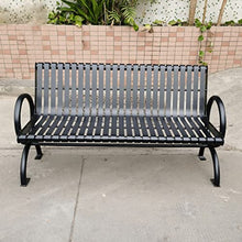 DorkTees Outdoor Patio Bench Outdoor Simple Leisure Bench Furniture Metal Nordic Courtyard Balcony Double with Backrest(1.5m)