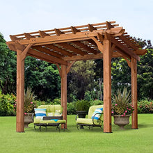 Backyard Discovery Beaumont 10' x 10' Cedar Wood Pergola Kit Light Brown