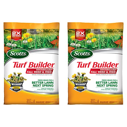Scotts Turf Builder WinterGuard Fall Weed & Feed3 - Weed Killer Plus Fall Fertilizer, 15,000 sq. ft. (2-Pack)