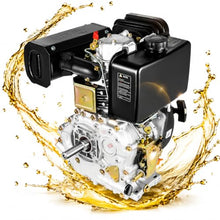10hp Diesel Engine, 4-Stroke 406cc/418cc Single Cylinder Air, Cooled Motor, Heavy Duty 186f Engine with 1" Shaft 3600 RPM, for Tillers, Agricultural Machinery (1.45 Gallon Fuel Tank)