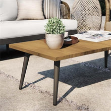Modway Meadow Outdoor Patio Teak Wood Coffee Table in Natural Taupe