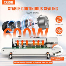 VEVOR Continuous Bag Band Sealing Machine 0.24-0.47 in Seal Width White
