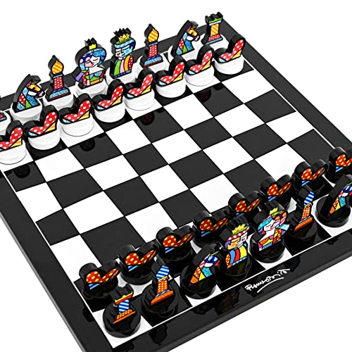 BRITTO Luxury Chess Set Enamel Painted Multicolor