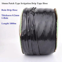 16mm Rain Drip Irrigation Tape Patch Type Watering Irrigation Hose, for Garden Water Saving Irrigation System Length 1000m(1-Hole Spacing 10cm)