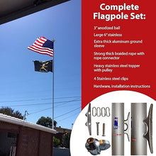 Telepole Manufacturing Inc 7000-T8 Aluminum Sectional Flagpole 28' Silver