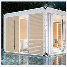 PVC Tarpaulin with Zipper,Outdoor pergola patio porch gazebo carport, transparent tarpaulin side panels, 0.5mm PVC Clear Waterproof Tarpaulin Side Panels,easy installation ( Size : H2.9xW6m/H9.5xW19.6