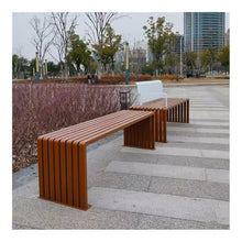 mifortune-e Garden Bench, Garden Outdoor Backrest Chair, Steel Park Leisure Bench, for Balcony Terrace Seat,for Patio(Large)