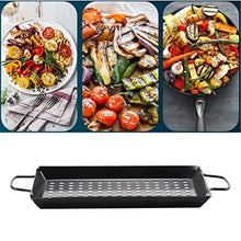 1pcs Large Non Stick Bbq Pans Grill Barbecue Basket Carbon Steel Fish Meat