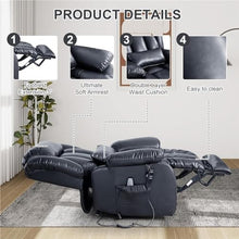 Dual Motor Power Lift Recliner Chair for Seniors with Massage Heat