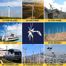 HENGJINGTR Low Noise 9000W-10000W Portable Vertical Wind Power Turbine Generator Kit White, Home Vertical Axis Wind Energy Turbine Generator(with Controller),12v