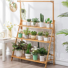 Hanging Plant Stand 2 Tier Ladder Flower Indoor Plant Trellis Wood Flowerpot Stand For Multiple Pot Plant Shelf For Window Balcony Living Room Ladder Frame Moisture-proof Flower Display Rack