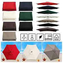 FKTHYO Parasols Replacement Parasol Canopy Cover 3/2.7m 8/6 Ribs Parasol Canopy Cover Replacement Patio Market Umbrella Waterproof Umbrella Replacement Top Shade Cover,Black-300cm/9.8ft (8ribs)