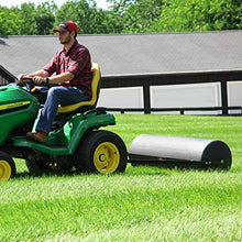 Brinly 485 lb. Tow Behind Poly Lawn Roller with Easy Turn Plug, 18 by 48"