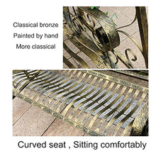 E Outdoor Garden Bench Porch Metal Swing Heavy Swing Hammock Swing Chair with Hanging Chain Retro 2 Seater Suspended Terrace Bench Lounge Chair Can Carry 800 lbs (A)