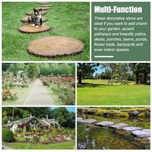 Kunovo Garden Woodgrain Stepping Stone, Rustic Style Outdoor Landscaping Décor Step Stones, Decorative Garden Accent for Pond Areas/Flower Beds (Size : 4PCS), 58741
