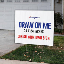 VictoryStore 24” x 24” Corrugated Plastic Blank Yard Signs White