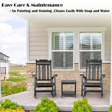 hOmeHua Patio Rocking Chair Set of 4 All Weather Resistant Black