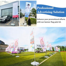 REMYSAOS 5-16ft Telescopic Custom Feather Flag Pole Kit, Advertising Flags for Outside with Stand, Heavy Duty Aluminum Banner Poles for Commercial Sign(10pack)
