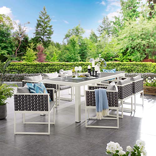 Modway Stance Outdoor Patio Woven Rope 9-Piece Dining Furniture Set