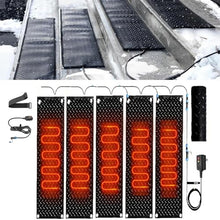 XYWGBMS Heated Snow Melting Outdoor Mats, Rubber Heated Snow and Ice Melting Mat, Snow and Ice Heated Pad for Winter Outdoor Stairs, Steps, Doorways, Walkways, Driveway,5 Pcs-40x200cm/15.7x79in