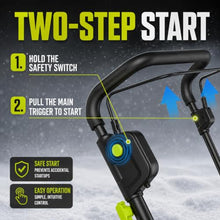 Electric Snow Blower, Cordless Snow Shovel, 20-Inch Width, Dual LED Lights 2Batteries