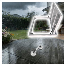 ERRULAN Outdoor Waterproof Basement Cellar Door Cover, Crawl Space Floor Access Doors Hatch, Hidden Seamless Storm Shelter for Storage Room, Stairs, Entrance(Black,LXW 56x40''/142x102cm)