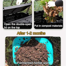 Stackable Outdoor Compost Bin, Plastic Garden Composter for Kitchen and Yard Waste, Easy Access Lid an Ventilation, Small Space-Saving Composting Bin(Black,500L(132.1Gallon))