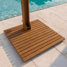 Cambridge Casual Dussi Teak Wood Outdoor Freestanding Pool Shower, Teak Wood, Adjustable Outdoor Head Rain Shower, Perfect for Pool, Beach, and Backyard