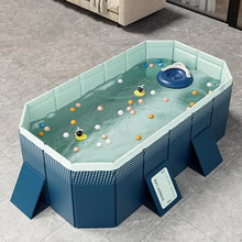 Foldable Swimming Pool Quick Drainage Large Dogs Bath Tub Collapsible PVC Adults Outdoor Swimming Pool for Outdoor,2.1m