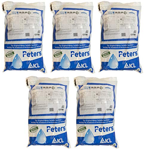JR Peters Jacks Prof 77010 General Purpose Fertilizer 20-20-20, 25-Pound (Five Pack)