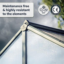 Palram Canopia Glory 8x12 Ft. Greenhouse Kit with Lockable Door and Vent Gray