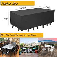 Patio Furniture Set Cover Waterproof, Outdoor Sectional Sofa Set Cover, Heavy Duty 420D Table and Chair Set Cover, Garden Furniture Cover Rectangular, for Outdoor/Indoor Use ( )