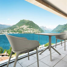 Compamia Sky 32" Square Patio Bistro Table in Dove Gray, Commercial Grade