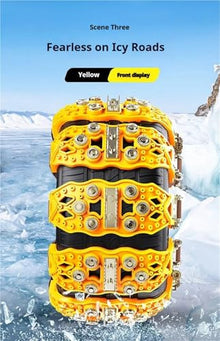 AZKVEUI Tire Chains Tire Chains Accessories Car Wheel Snow Safe Driving Chain SUV Winter Anti Slip Universal(Black 2pcs)
