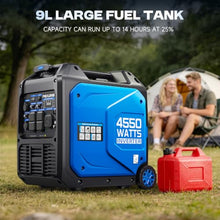 4550-Watt Portable Inverter Generator for Home Use,2.37 Gallon Large Fuel Tank Up to 14 Hours Use, 120V Gas Powered Generator Super Quiet - EPA Compliant-Blue
