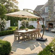 OROTLECT 33.5" Patio-Cantilever-Umbrella-Base W/Handle & Wheels,330 Lbs