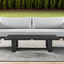 Armen Living Alegria Aluminum Outdoor Coffee Table in Black