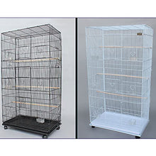QTBH Flight Cage Large Parrot Cage Home Bird Cage Large Paired Cage Pigeon Budgerigar Breeding Cage Suitable for Bird Breeding Canary Parakeet Love Bird Bird Cage (Color : White)