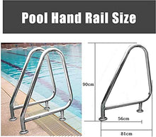 Sturdy Pool Safety Handrails Pool Handrails Swimming Pool Hand Rail, 304 Stainless Steel Silver Pool Handrail Easy Mount Hand Grab Rail - 250LBS Safety Load Capacity (1 pc)