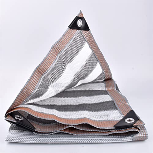 Stripe Sunshade Net Outdoor Awning Balcony Succulent Plant Shelter Shading Swimming Pool Sails (Color : As Shown Size : One Size)