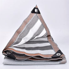 Stripe Sunshade Net Outdoor Awning Balcony Succulent Plant Shelter Shading Swimming Pool Sails (Color : As Shown Size : One Size)