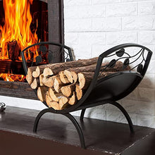 DJVHSRI Iron Floor Standing Firewood Storage Rack Fireplace Decoration Folding Magazine Basket Outdoor Metal Firewood Rack,