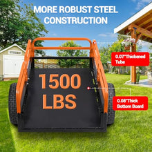 Heavy-Duty 1500 Lb Steel Dump Cart – 15 Cu Ft Multifunctional Utility Trailer with Removable Panels for ATV, Farm & Landscaping