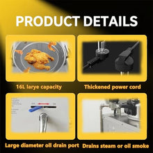 ZHIGUANYUN 3000w Commercial Fryer, 16L Fried Chicken Machine, High Pressure Fried Chicken Stove, for Chicken/Meat/Fish/French Fries