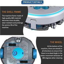 Pool Vacuum Cleaner, Support Self-Parking Lasts 60 Mins Robotic Pool Cleaner,Swimming Pool Water Treatment Equipment, Suitable for Above-Ground Pools