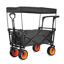 PUCNHZYNW Handcart, Trolley Garden Carts,Outdoor Camping Cart, with Wheels Garden Supplies Folding Cart Picnic Fishing Shopping Cart Portable Trailer/Black