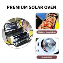 CIELOBLOEN Solar Cooker Outdoor Oven | Solar Powered Camping Grill | 6.3kg Shipping Weight | Open Size 41.7×20.5×19.7in | with Adjustable Shoulder Strap | for Grilling Meat, Toasting Bread