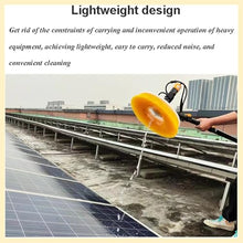 YLANMEI Automatic Photovoltaic Panel Cleaning Brush, Solar Cleaning Brush Telescopic for Outdoor Use with 65 Cm Double Head Cleaning Brush, 7.5 M Telescopic Rod, 8 M Cable, Plug