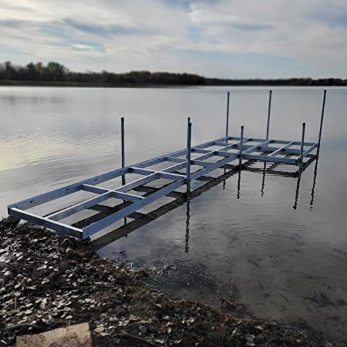 Patriot Docks 24ft Low Pro Aluminum Frame Dock Kit with Reinforced Poly Decking