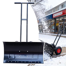 Upgraded Snowplow Shovels - 29-Inch Width Snow Shovels, 7 Blade Angles + 5 Handle Heights with Wheels Ice Scraper - Effortlessly Clear Driveways, Gardens and Large Areas